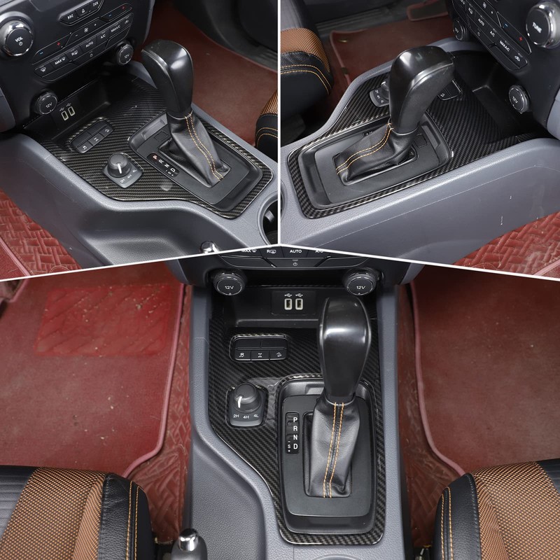 DIYUCAR ABS Plastic Car Interior Center Console Gear Shift Panel