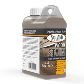 SamaN Interior Water Based Wood Stain - Natural Stain for Furniture, Moldings, Wood Paneling, Cabinets (Iron Earth TEW-013-12, 32 oz)