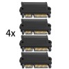 Unbranded 4Pcs SFF-8482 SAS To SATA 22 Pin Angle 180