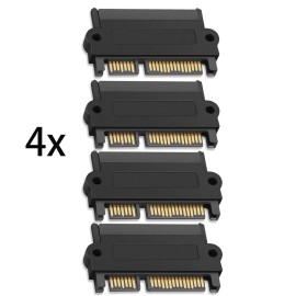 Unbranded 4Pcs SFF-8482 SAS To SATA 22 Pin Angle 180 Degree Hard Disk Adapter NEW