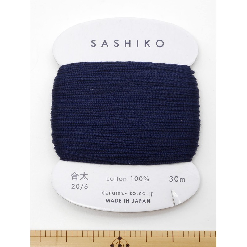 Dharma 01-2410 Sashiko Yarn, Card-wound COL.216 Thick Approx 98.8 ft