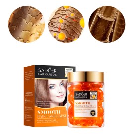 Tratamiento para cabello vitaminas Sadoer Hair Caer Oil aceite de ricino extracto de miel 30 capsulas                                                 