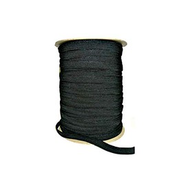 Flat Woven Elastic 6mm-12mm Wide Strong Woven Stretchy Sewing Dressmaking Crafts. (Black 6mm, 5m)