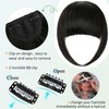 Fanguilar Clip in Bangs, Natural Black Fake Bangs Hair Clip