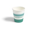Perk PK54366 Paper Hot Cup, 10 Oz., White/Teal, 50/Pack