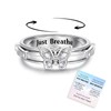 Butterfly Spinner Just Breathe Rings for Women 925 Sterling Silver