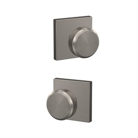 SCHLAGE Custom FC21 BWE 619 COL Bowery Knob with Collins Trim Hall-Closet and Bed-Bath Lock, Satin Nickel