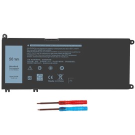 56Wh 33YDH Battery for Dell Inspiron 17 7000 Series 7779 7778 7786 7773 2-in-1 15 7577 G3 3579 3779 G5 5587 G7 7588 Laptop Latitude 13 3380 14 3490 15 3590 3580 451-BCDM PVHT1 P30E 81PF3 Batteries.