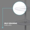 Zenna Home Tension Pole Shower Caddy, 4 Shelves, Adjustable, 60