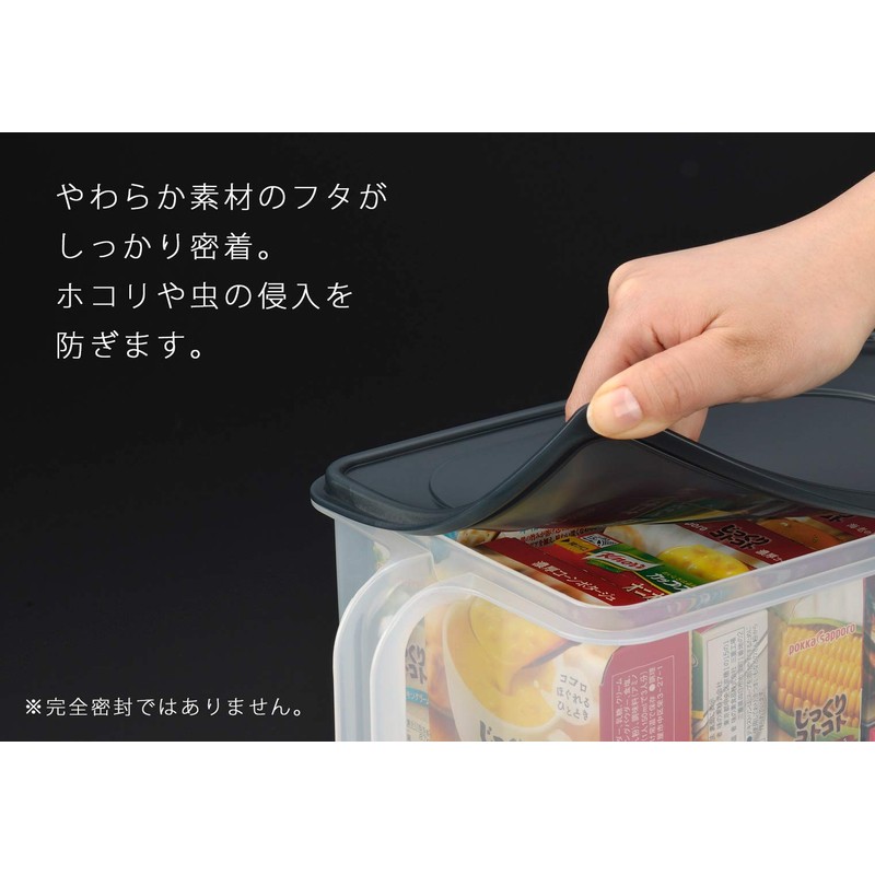 Inomata Chemical 1226 Clear Black Handy Stocker, Shallow Type, Made