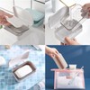 3 PCS Soap Dish With Lid Soap Box with Removable