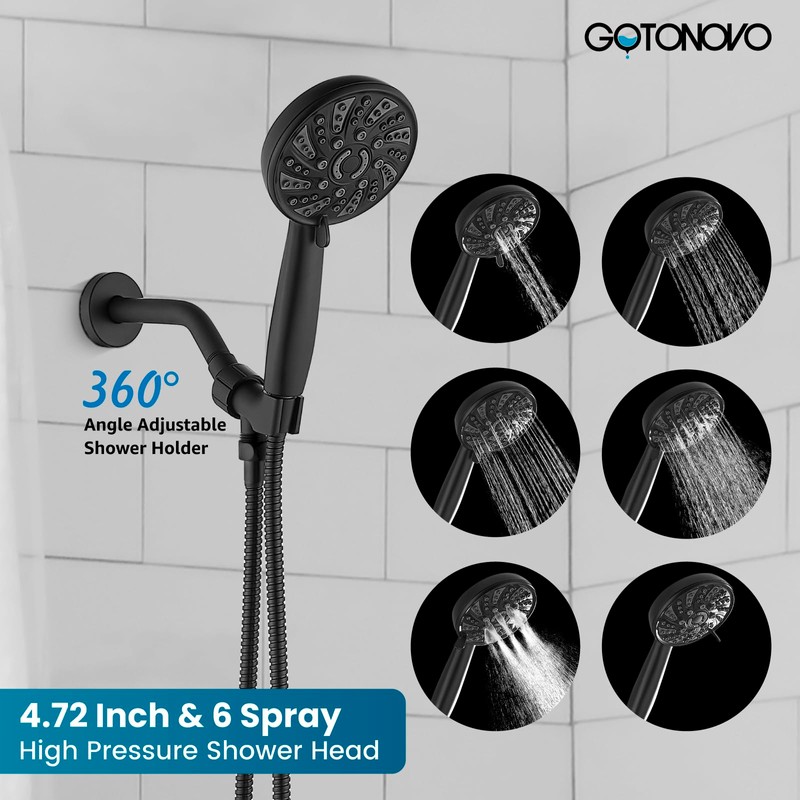 gotonovo 2 Handles Tub Shower Faucet Set,Bathtub Faucet Set with