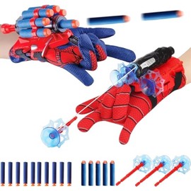 Auralux Juguetes para Lanzar Telarañas, 2 Piezas Hero Launcher Juego de Juguetes, Super Héroe Lanzador de Muñeca, Lanzador de Ventosa para Niños y Niñ