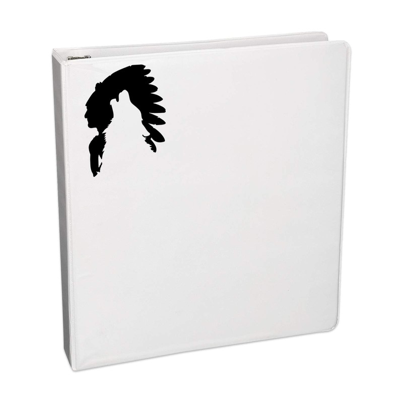 Bargain Max Decals Indian Chief Wolf Silhouette Decal Notebook Car