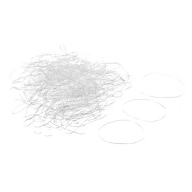 MECCANIXITY 1000 Pack Rubber Band Stretchable Rubber Elastic Band Clear 32mm x 1mm Hair Rubber Bands for Home Office