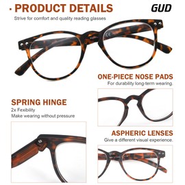GUD 12 Pack Women's Reading Glasses (9 Pairs Reading Glasses & 3 Pairs Reading Sunglasses)