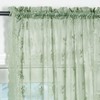 Kotile Sage Green Sheer Curtains 72 Inch Drop 2 Panels