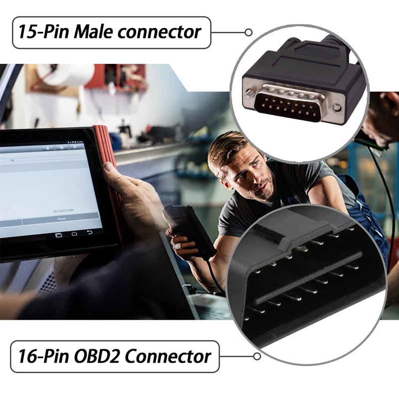 XTPTFABS OBD2 OBDII Cable Fits for Cen Tech Code Reader