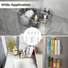 8 PCS Clear Cabinet Door Organizer Bins with Adhesive Hooks,
