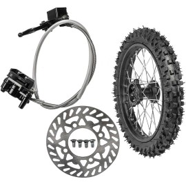 Unbranded 2.50-14 Front Wheel 60/100-14 Tire Rim Rotor for 125cc 110cc CRF50 SSR Dirt Bike