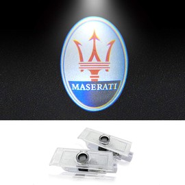 Courtesy Light Car Courtesy Lamp, LED Logo Projection Courtesy Light, Door Light, Maserati 2 Piece Set, Tools Included, Compatible Maserati Ghibli