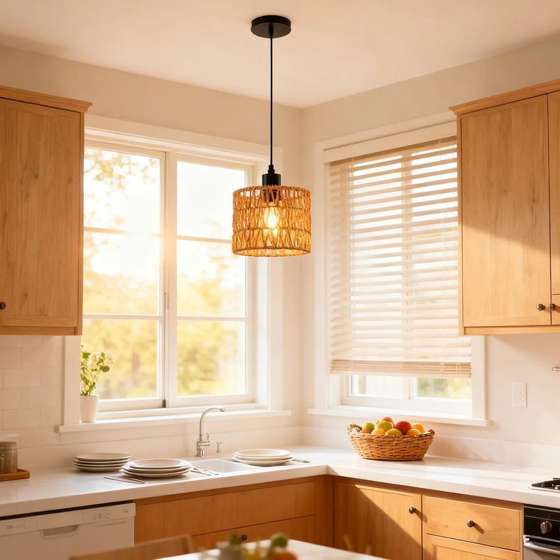 Sunli House Pendant Light Hanging Lamp - Boho Farmhouse Decor