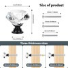 OctinPris 6pcs 30mm Crystal Glass Knobs Door Drawer Wardrobe Pull