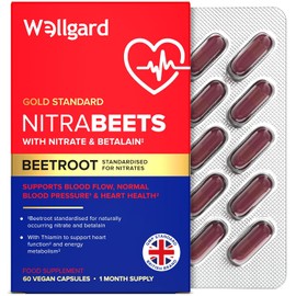 Wellgard Beetroot Capsules – Vegan High Strength Beetroot Supplement, Nitric Oxide, 60 Capsules