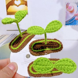 Ipetboom 2pcs Knitted Bean Hair Clips Cute and Comfortable Hair Accessories for Girls Soft Design for Day Wear for Hairstyles and Occasions