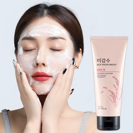 Rice Water Bright Brightening & Pore Refining Foaming Facial Cleanser For All Skin Types Korea Skincare Deep Cleansing Foam 150ml