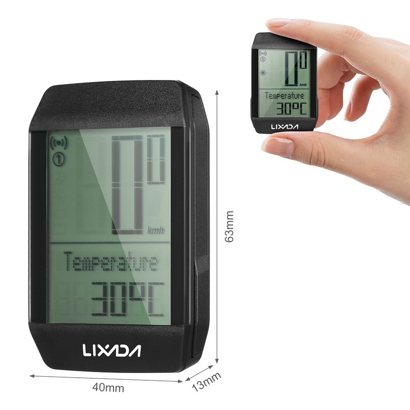 Lixada Wireless Bike Cycle Computer Waterproof Bicycle Speedometer Odometer with