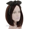 Motique Accessories School and Everyday Puffy Bow Headband With Gold