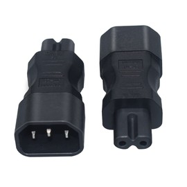 Strhowill C14 to C7 Adapter - Designed for power conversion of IT equipment and household appliances in high-temperature environments. Supports a maximum current of 2.5 amps