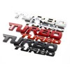 LIGHTKOREA 2Pcs Small and Big Metal Turbo Emblem Side Fender
