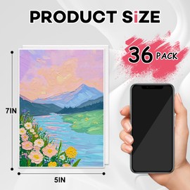 ESRICH 5x7 Small Canvases for Painting, 36 Pack Small Canvas Boards Painting Canvas Primed Acid-Free Blank Canvas Panels for Oil Paint, Watercolor, Acrylic Paint, Gouache &Tempera.