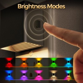 DORESshop LED Night Lights Plug into Wall [2 Pack], Plug in Nightlight, RGB Color-Changing Night Light, Dusk to Dawn Sensor, Nightlights for Adults, Bedroom, Bathroom, Hallway