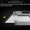 KUNSON Stainless Steel Keychain Utility Knife, Portable Pocket Retractable Box
