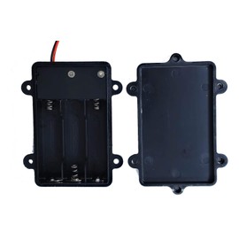 AMX3d Low Voltage Power Solutions: Water Resistant Battery Holders – 3AA Battery Cases with AAA Battery Adapters – Triple Battery Holder for Arduino, Lilypad Circuits, Cosplay, 2 Pack