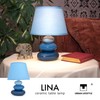 Urban Lifestyle Lina Bedside Lamp (Blue) Table Lamp Ceramic Table