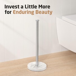 KES Free Standing Toilet Paper Holder Storage with Heavy Marble Base 3 Rolls 18/8 Stainless Steel,Toilet Tissue Holder Brushed Finish, BPS202S39-2