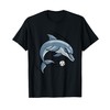 Dolphin Animal Baseball Ball Sports Cartoon Character T-Shirt
