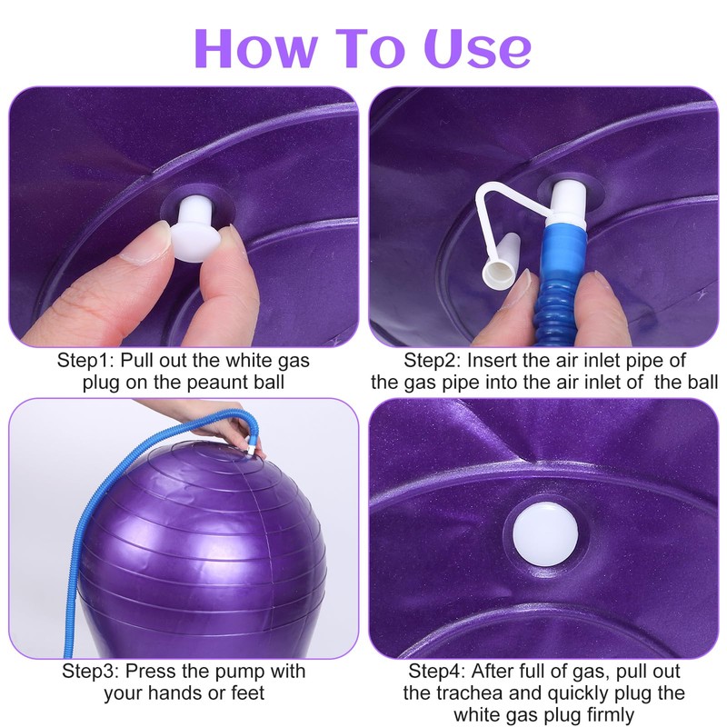 Ckhoid 2PCS Peanut Balls 35.43×17.71 inch Exercise Yoga Pregnancy Ball