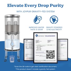 Joypur 8.46-Inch 3-stage filtration Ceramic Purification Elements NSF/ANSI 42&372 Certified,Replacement for Berkey® BB9-2® PF-2® Filter Element ProOne® Berkey® Big+ Gravity Water Filter System(4Pack)