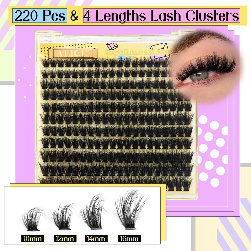 ALICE Fluffy Volume Lash Clusters Natural Lash Extensions DIY Eyelash