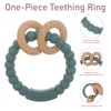 Dirbabi Baby Teether, One Piece Design Silicone & Beech Teething