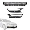 SecosAutoparts Front Bumper Lower Grille & Foglight Grill Cover Compatible