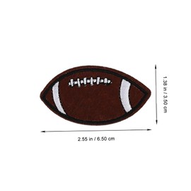 STOBOK 20pcs Football Patch Sports Sew Patches for Embroidered Decor Clothing Patch Embroidery Appliques Clothes Rugby Hat Clothing Repair Stickers Cloth Stickers Coffee Polyester