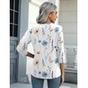 Zeagoo Women's 3/4 Sleeve Tunic Top Dressy Crew Neck Floral