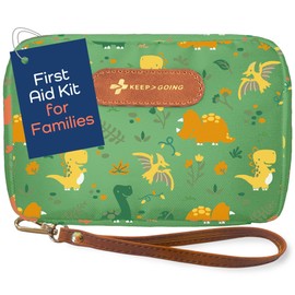 KeepGoing Travel First Aid Kit for Kids – 130 Pc. for Car, Home, Purse, Diaper Bag & Backpack with Latex-Free Bandages - Mini First Aid Kit Travel Size TSA-Approved