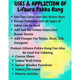 Prokart Lifaura Pakka Rang Fabric Dye Colour Natural dye for Fabric Pack of 10 Sachets (5g Each - 50g Pack) | ShadeA-27 :Midnight Black| Prokart Lifaura Pakka Rang